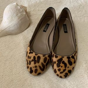 Ecco cheetah print flats size 37
